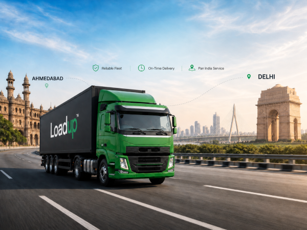 Online truck booking from Ahmedabad to Delhi